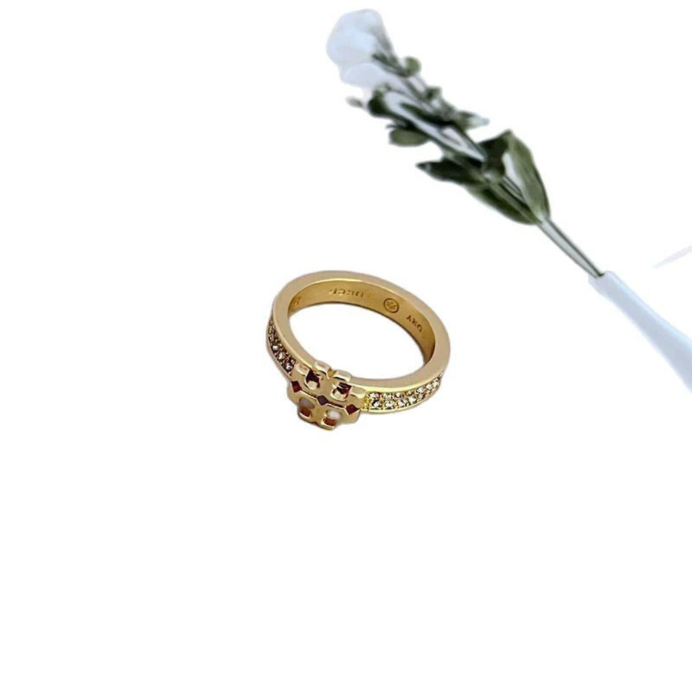 Tory Burch Alphabet Rhinestone Ring - Picture 5 of 6